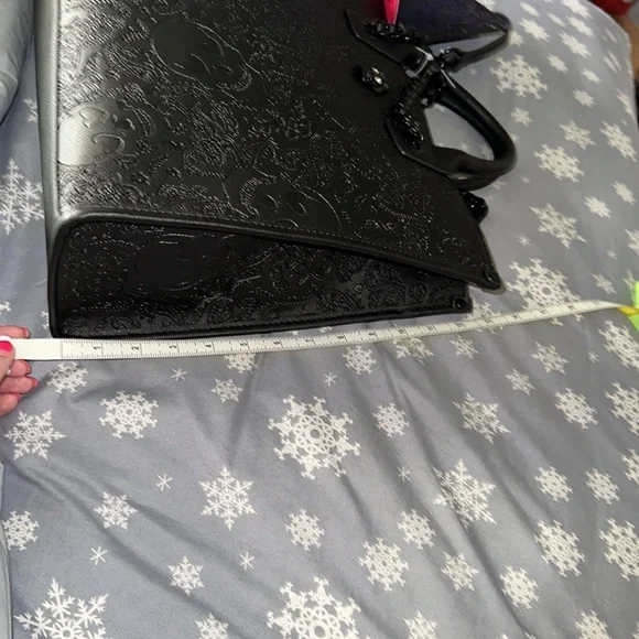 Betsey Johnson Black Embossed Shoulder Bag - Picture 15 of 15